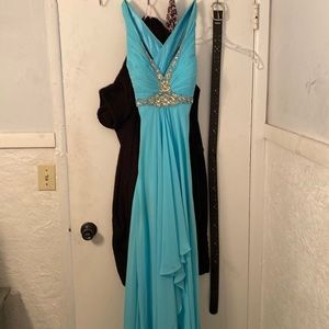 Criss cross long formal dress